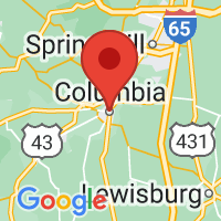 Map of Columbia, TN US